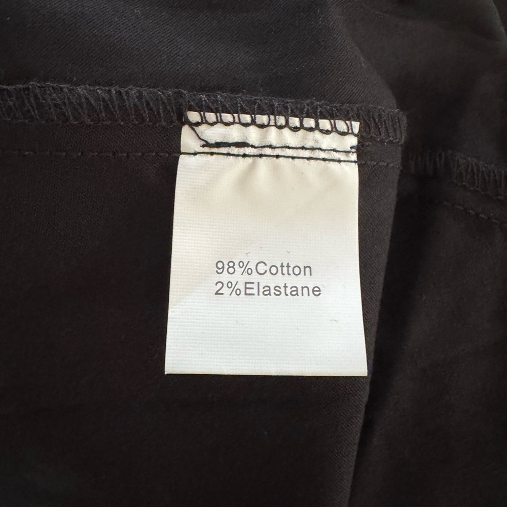 NWOT Bbonlinedress Elegant Black Faux Wrap Cap Sleeve Cotton Blend Dress Sz 2XL - Picture 4 of 9